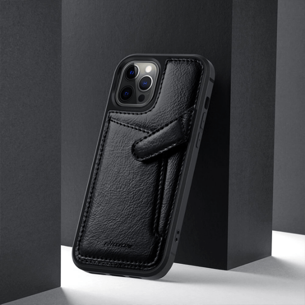 Чехол для смартфона Apple iPhone 12/ 12 Pro (Aoge) Черный Nillkin, Кожа, Back photo 4