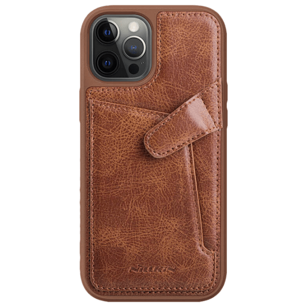Чехол для смартфона Apple iPhone 12/ 12 Pro (Aoge) Коричневый Nillkin, Кожа, Back photo 1