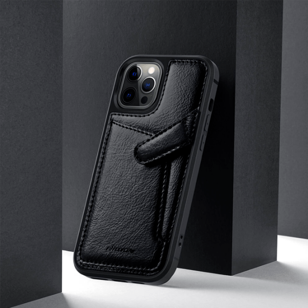 Чехол для смартфона Apple iPhone 12 Pro Max (Aoge) Черный Nillkin, Кожа, Back photo 4