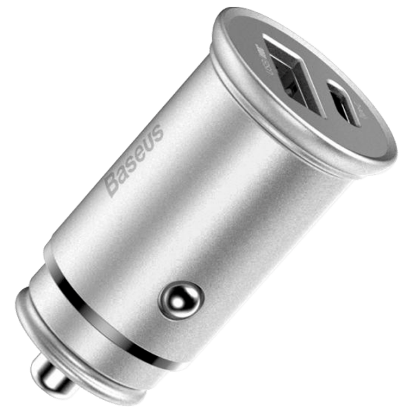 Зарядное уст-во для авто Baseus 30W QC+VOOC (PD), Серебряный  photo 2