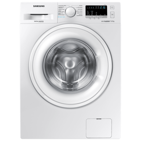 Стиральная машина Samsung WW80R42LHDWDLP Белый 8 кг, 1200 об/ мин, A+++ photo 1