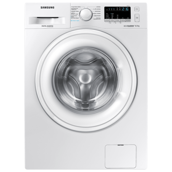Стиральная машина Samsung WW80R42LHDWDLP Белый 8 кг, 1200 об/ мин, A+++ photo 1