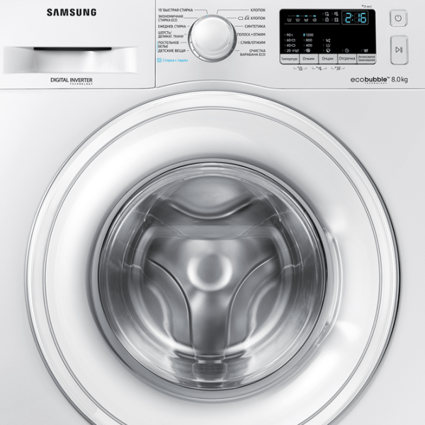 Стиральная машина Samsung WW80R42LHDWDLP Белый 8 кг, 1200 об/ мин, A+++ photo 6