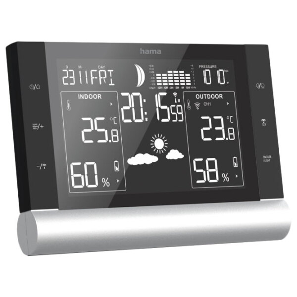 Stație meteorologică Hama Black Line Plus Black  photo 3