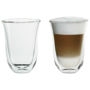 Стеклянные чашки для кофе DeLonghi 220ml (2 шт.), Transparent 