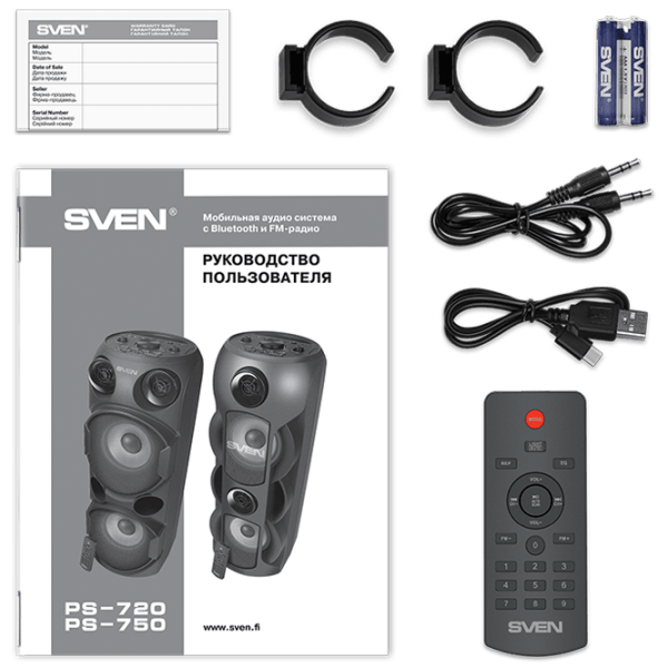 Boxă pentru Party Sven PS-750 Black 2 x 40 W photo 20
