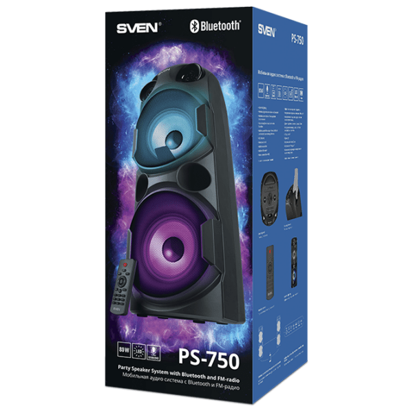 Boxă pentru Party Sven PS-750 Black 2 x 40 W photo 21