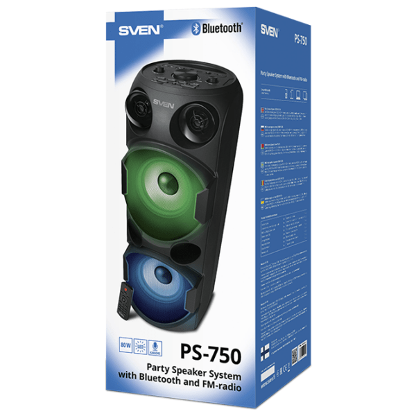 Boxă pentru Party Sven PS-750 Black 2 x 40 W photo 22