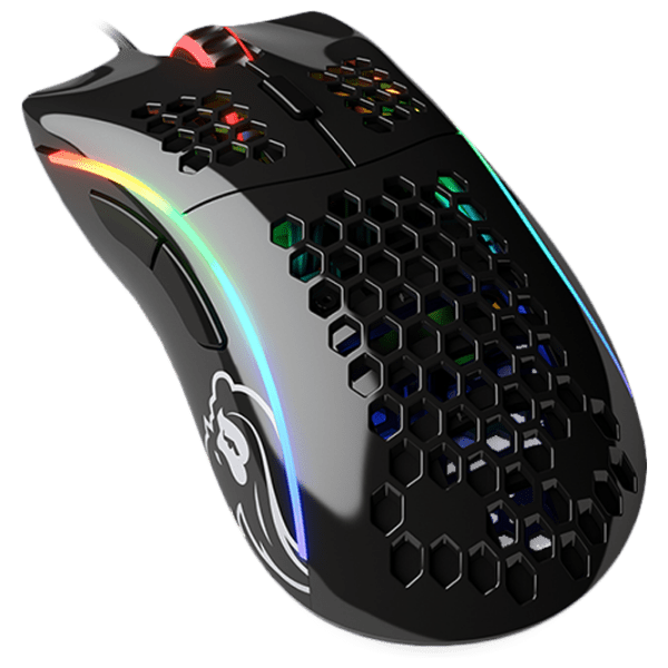 Mouse Glorious Model D Glossy Black Cu fir / 12000 dpi photo 3