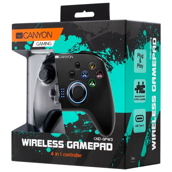 Gamepad Canyon GPW3 Black Fără fir / 16 buttons photo 4