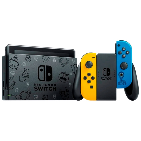 Consolă portabilă pentru jocuri Nintendo Switch V2 Black + Fortnite Wildcat Bundle HDD , RAM 4 GB photo 5