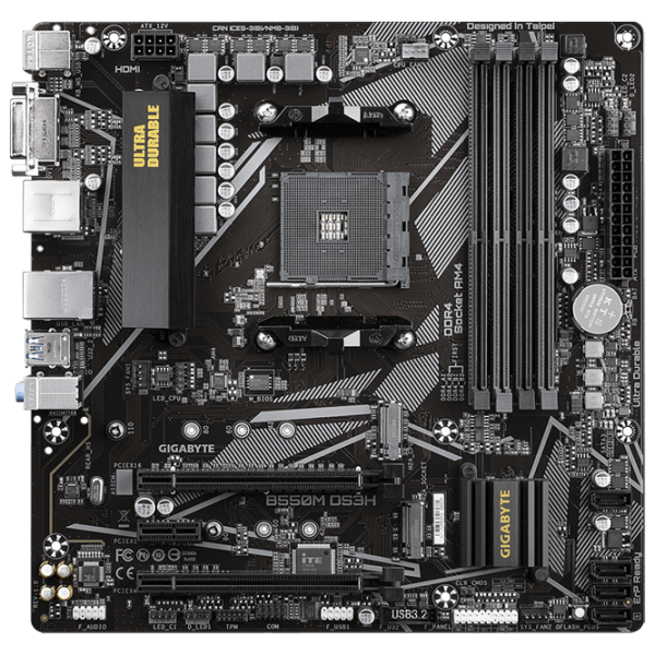 Материнская плата Gigabyte B550M DS3H 1.0 mATX  photo 1