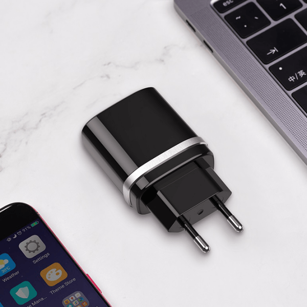 Încărcător de rețea EVO USB QC3.0 (18 W) Black 2 A / Black photo 3