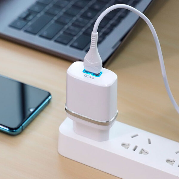 Încărcător de rețea EVO USB QC3.0 (Type-C) (18 W) White  / White photo 6