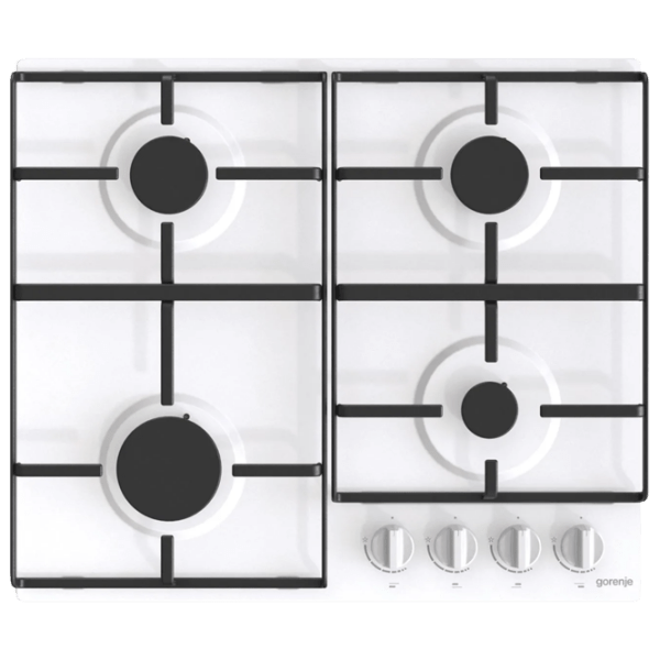 Plită încorporabilă pe gaz Gorenje G 640 EW White Oțel emailat, Gratare: Emailate photo 1
