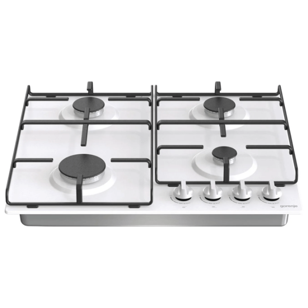 Plită încorporabilă pe gaz Gorenje G 640 EW White Oțel emailat, Gratare: Emailate photo 4