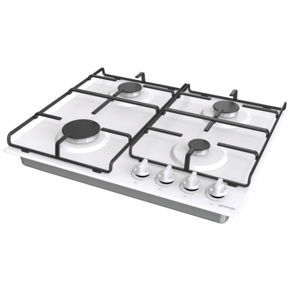 Plită încorporabilă pe gaz Gorenje G 640 EW White Oțel emailat, Gratare: Emailate photo 5