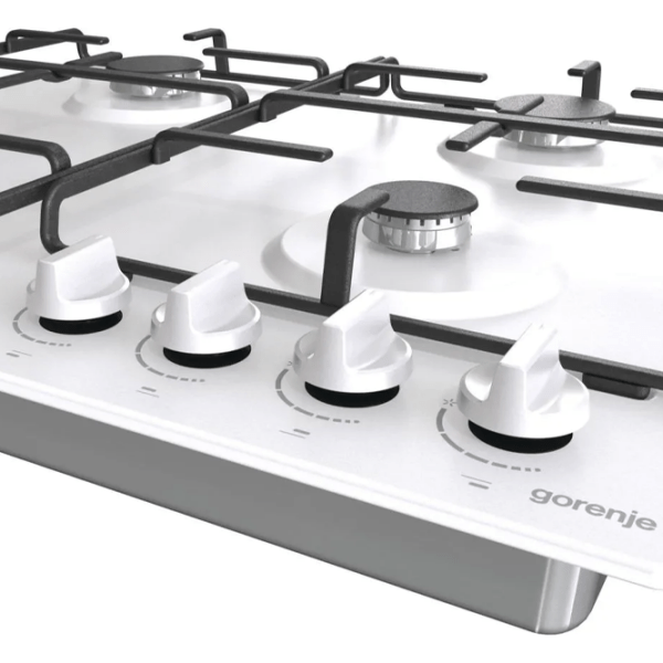 Plită încorporabilă pe gaz Gorenje G 640 EW White Oțel emailat, Gratare: Emailate photo 6