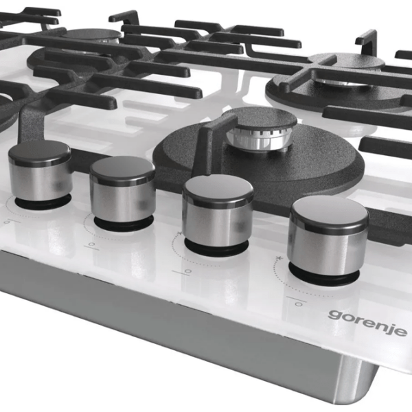 Газовая варочная панель Gorenje GTW 642 SYW Белый Закаленное стекло, Решетка: Чугунная photo 5
