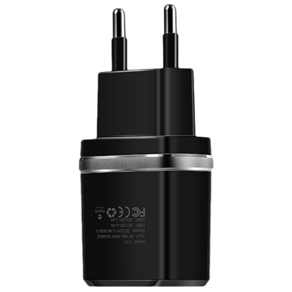 Сетевое зарядное устройство EVO 2USB, 2.4A Черный 2.4 А / Черный photo 1