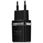 Сетевое зарядное устройство EVO 2USB, 2.4A Черный 2.4 А / Черный