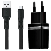 Încărcător de rețea EVO 2USB 2.4A (MicroUSB) (20 W) Black  / Black