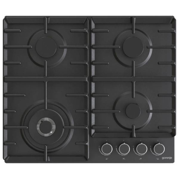 Газовая варочная панель Gorenje GW 642 AB Черный Эмалированная сталь, Решетка: Чугунная photo 1