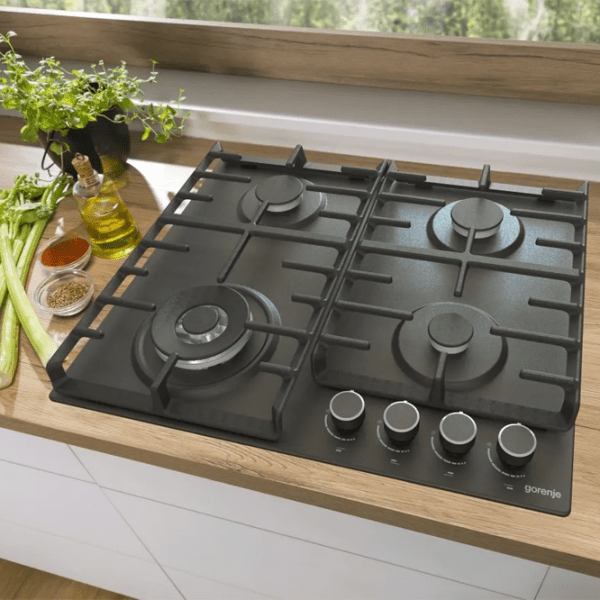 Газовая варочная панель Gorenje GW 642 AB Черный Эмалированная сталь, Решетка: Чугунная photo 8