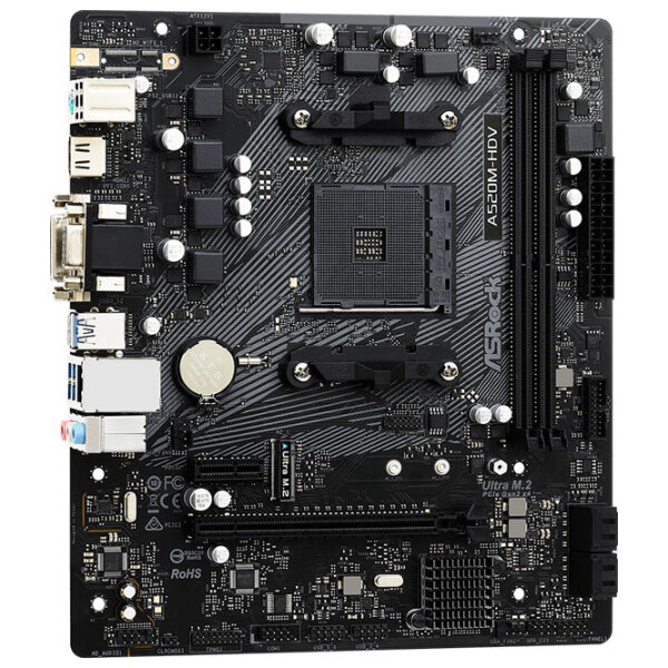 Placă de bază ASRock A520M-HDV mATX  photo 2