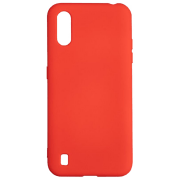 Чехол для смартфона Samsung Galaxy A01 (Soft Touch) Красный