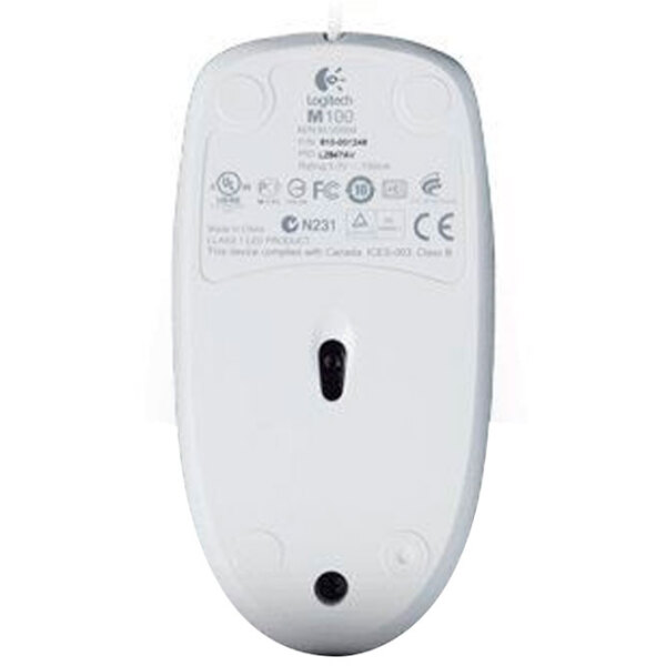 Mouse Logitech B100 White Cu fir, 800 dpi photo 6