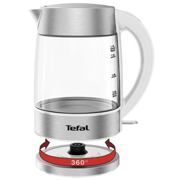 Ceainic electric Tefal KI772138 White 2200 W, 1.7l, Material interior: Sticlă photo 3