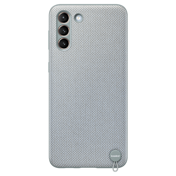 Husă pentru smartphone Samsung Galaxy S21+ (Kvadrat) Mint Gray Samsung, Țesătură, Back photo 1