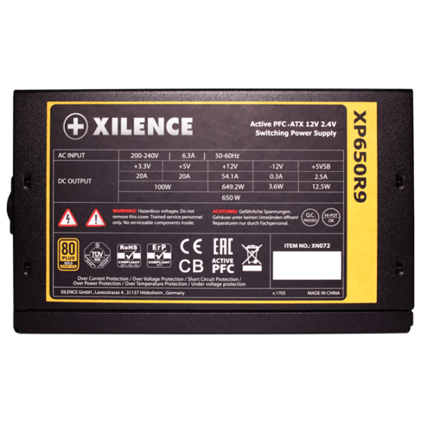 Блок питания ATX 12V v2.4 Xilence XP650R9 650 Вт Черный  photo 3