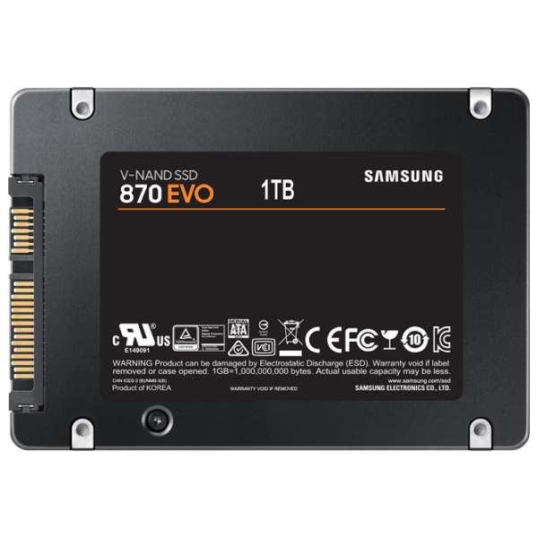 SSD Samsung 870 EVO 2.5'' 1 ТБ Скорость чтения: 560 MБ/ с,
Скорость записи: 530 MБ/ с photo 5