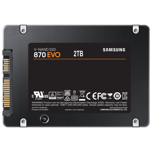 SSD Samsung 870 EVO 2.5'' 2 ТБ Скорость чтения: 560 MБ/ с,
Скорость записи: 530 MБ/ с photo 5