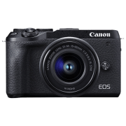 Cameră foto Canon EOS M6 II 15-45 IS STM KIT + EF-M 15-45 IS STM Kit Black CMOS, , F/ 3.5-6.3