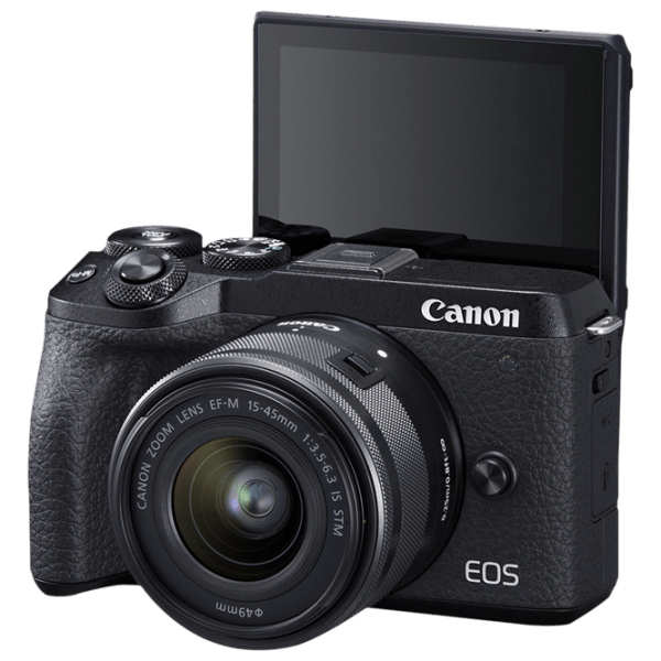 Cameră foto Canon EOS M6 II 15-45 IS STM KIT + EF-M 15-45 IS STM Kit Black CMOS, , F/ 3.5-6.3 photo 6