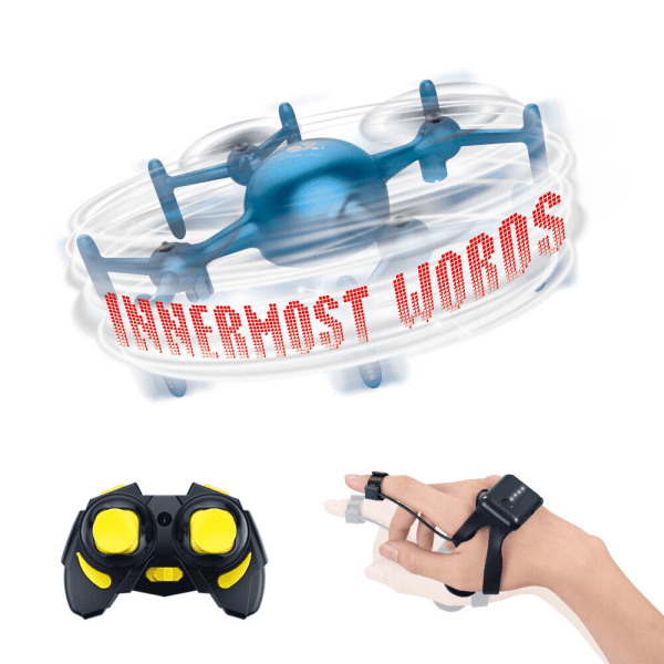 Mini-dronă cu text Led, Blue  photo 3