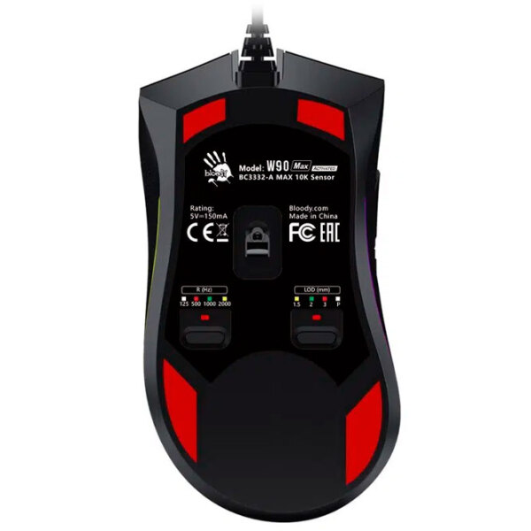 Mouse A4Tech Bloody W90 Max Black Cu fir / 10000 dpi photo 7