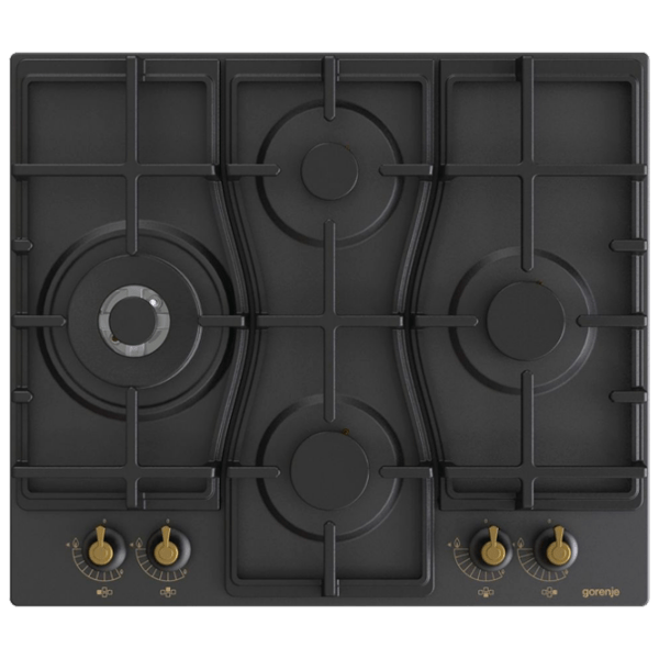 Газовая варочная панель Gorenje GW 6D42CLB Черный , Решетка: Чугунная photo 1