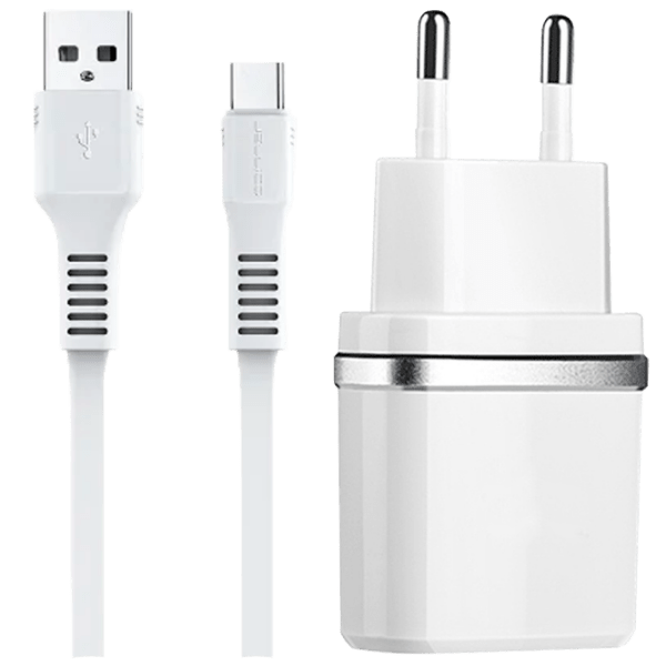 Încărcător de rețea EVO 2USB 2.4A (Type-C) (20 W) White 2.4 A / White photo 1