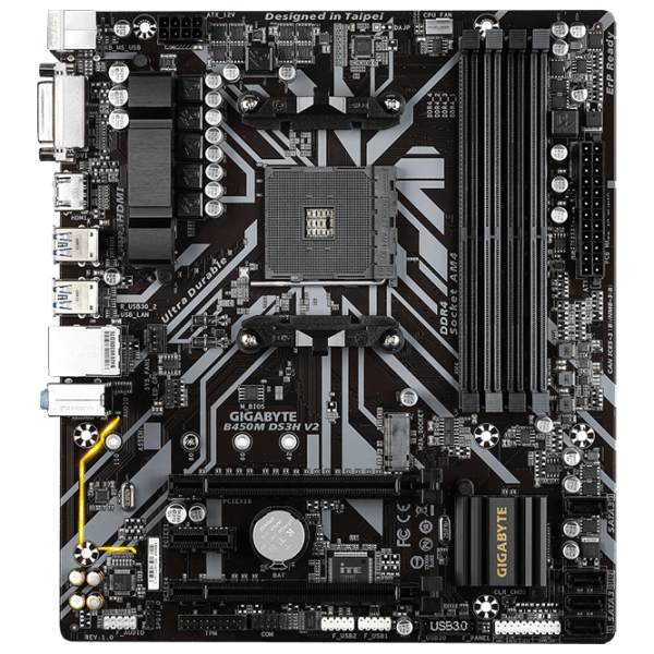 Placă de bază Gigabyte B450M DS3H V2 1.0 mATX  photo 1