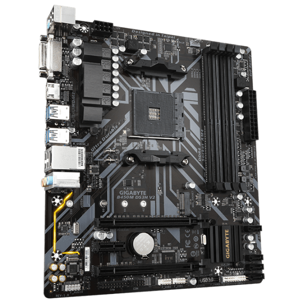 Placă de bază Gigabyte B450M DS3H V2 1.0 mATX  photo 2