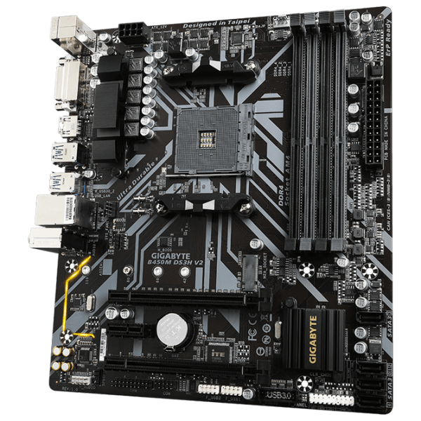 Placă de bază Gigabyte B450M DS3H V2 1.0 mATX  photo 3
