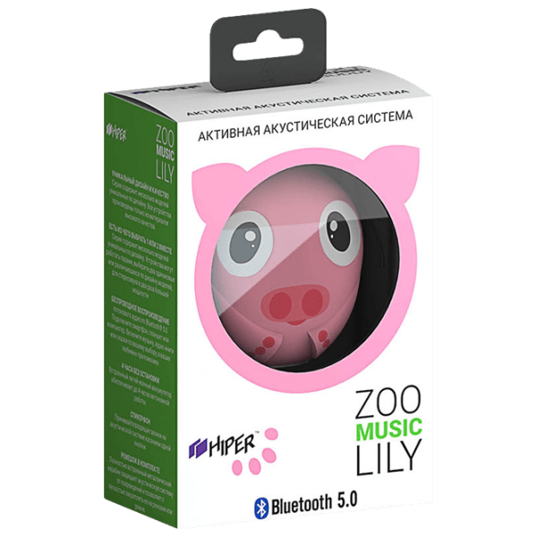Boxă portabilă Hiper Zoo Music Lily Pink 3 W photo 3