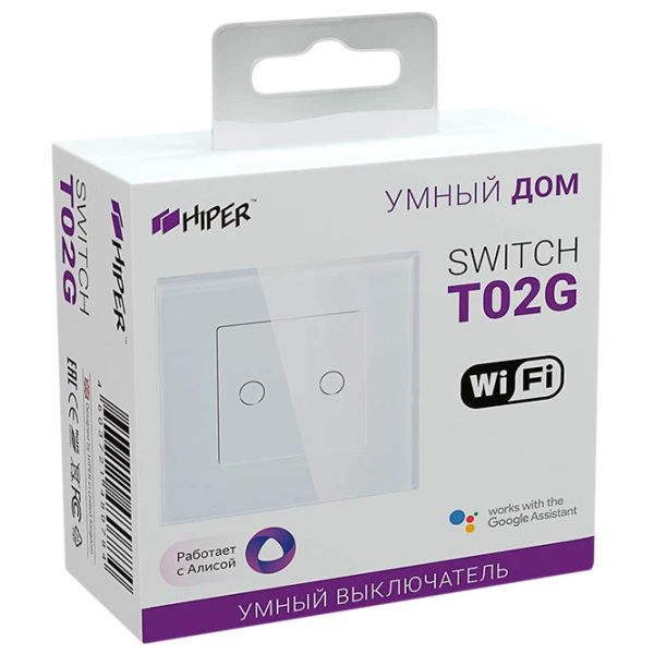 Умный переключатель Hiper T02G Белый  photo 3