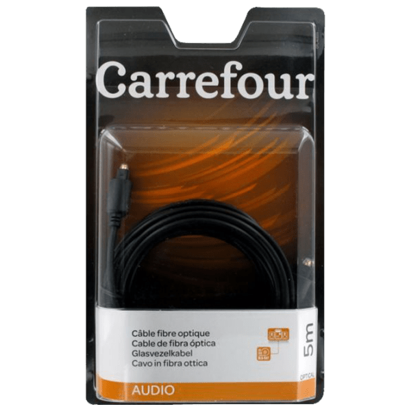 Аудио кабель Carrefour CFL-AUD 22 Toslink/ Toslink Черный  photo 1
