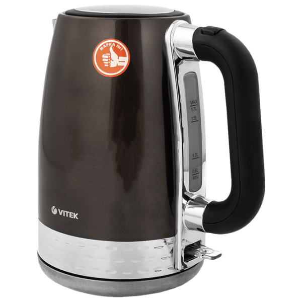 Ceainic electric Vitek VT-7066 Brown 2200 W, 1.7 l, Material interior: Inox photo 2