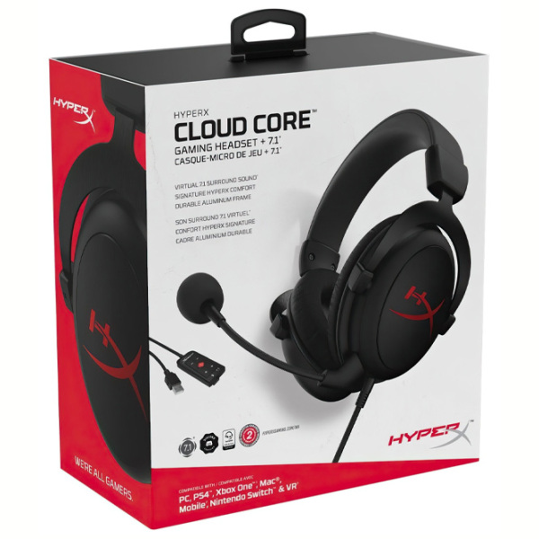 Căști HyperX Cloud Core Black Cu fir/ Gaming/ Over the ear photo 6